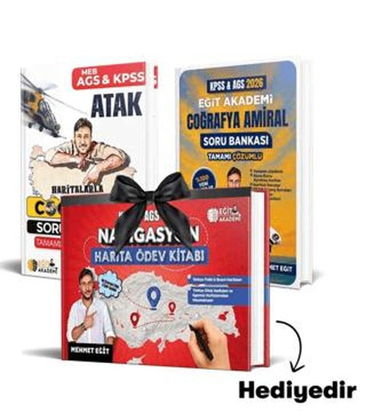 KPSS - AGS Coğrafya Soru Bankası - Ödev Kitabı Seti | Eğit Akademi (Ciltsiz)
