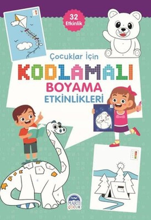 Çocuklar için Kodlama Etkinlikleri - Yeşil - 32 Etkinlik | Martı Yayınları