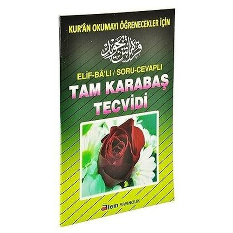 Elif-Ba'lı - Soru-Cevaplı Tam Karabaş Tecvidi (Büyük Boy) | Alem Yayıncılık (İnce Kapak)