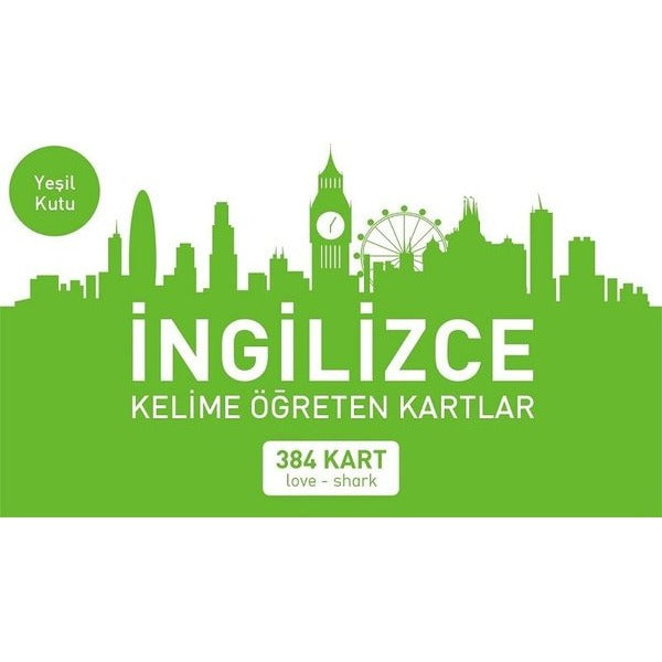 İngilizce Kelime Öğreten Kartlar Yeşil Kutu | Mavi Kelebek Yayınları