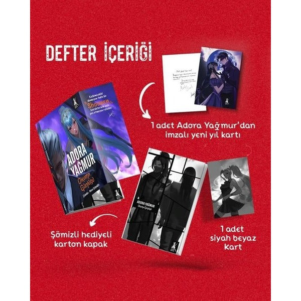 Adora Yağmur Okuma Günlüğü - Yeni Yıl Kartları Hediyeli | Artemis Yayınları (İnce Kapak)