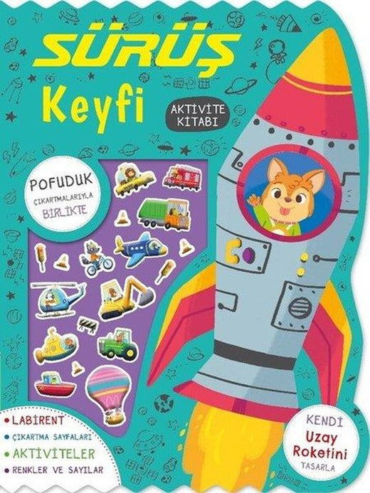 Sürüş Keyfi - Çıkartmalı Aktivite Kitabı | İndigo Çocuk (İnce Kapak)