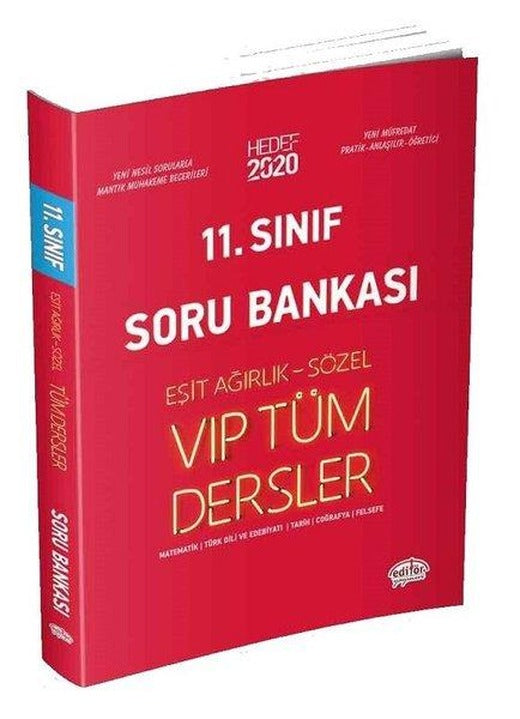 Hedef 2020 11.Sınıf VİP Tüm Dersler Eşit Ağırlık-Sözel Soru Bankası | Editör (İnce Kapak)