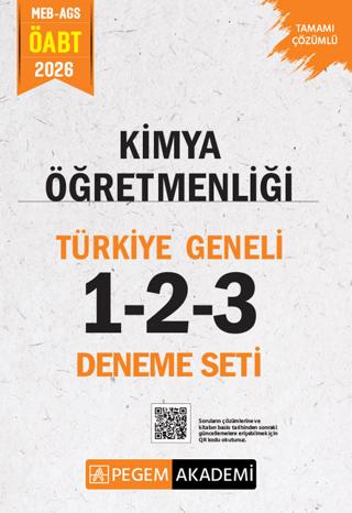2026 MEB AGS ÖABT Kimya Öğretmenliği Tamamı Çözümlü Türkiye Geneli 1-2-3 (3'lü Deneme Seti) | Pegem Akademi Yayıncılık (Ciltsiz)  - Resim 1