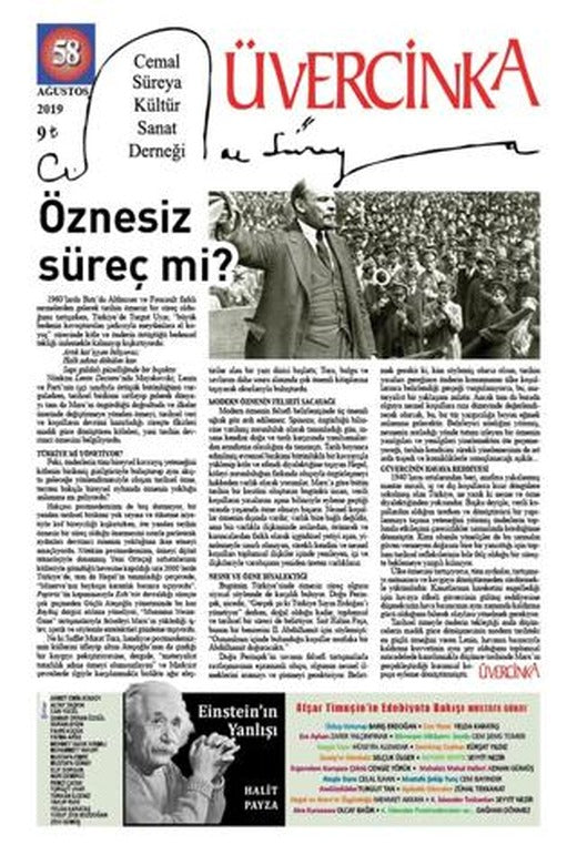 Üvercinka Dergisi Sayı: 58 Ağustos 2019 | Üvercinka Dergisi (Ciltsiz)
