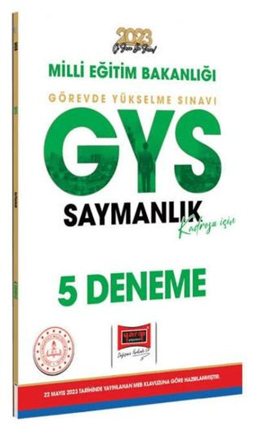 Yargı Yayınları 2023 Milli Eğitim Bakanlığı GYS Saymanlık Kadrosu İçin 5 Deneme | Yargı Yayınevi (Ciltsiz)