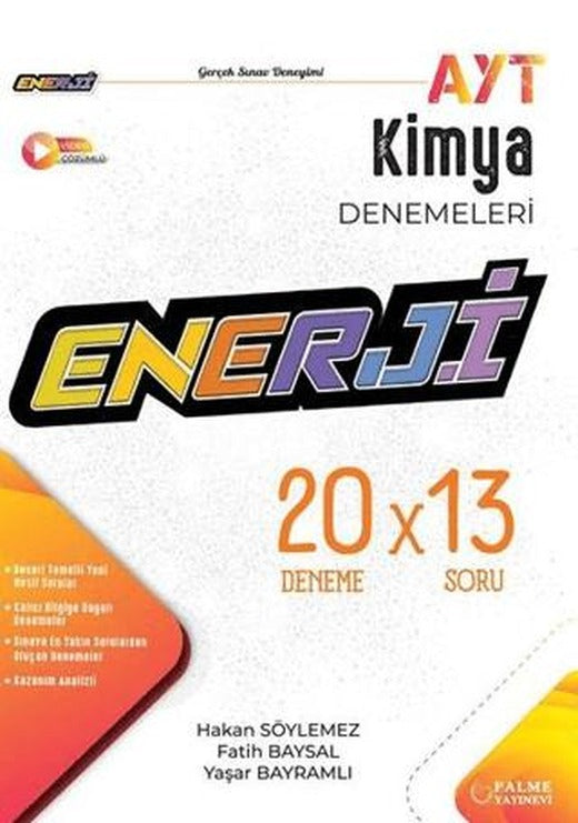 Enerji Ayt Kimya 20 Deneme Sınavı | Palme Yayınları (Ciltsiz)
