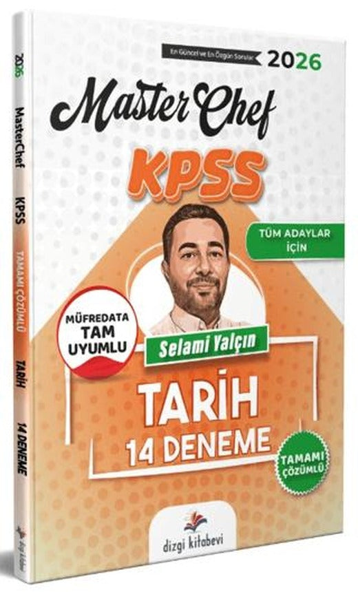 2026 Tüm Adaylar İçin MasterChef KPSS Tarih Tamamı Çözümlü 14 Deneme | Dizgi Kitap (Ciltsiz)