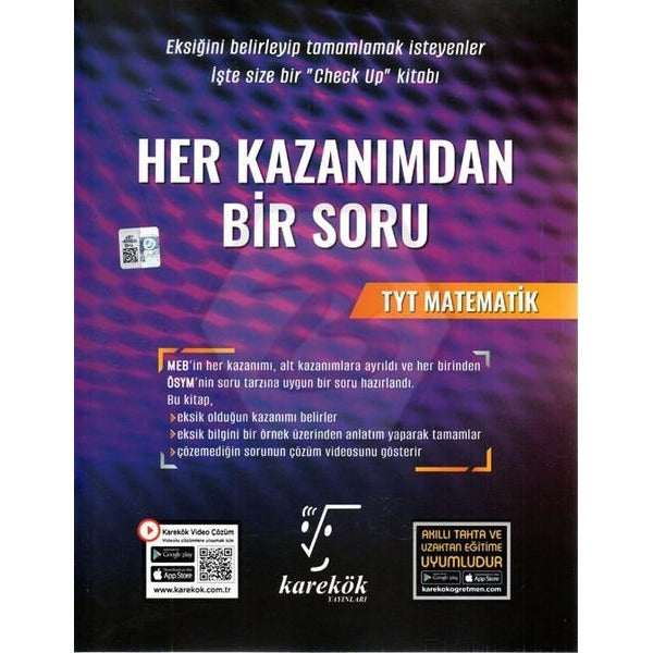 TYT Matematik Her Kazanımdan Bir Soru | Karekök Eğitim Yayın (İnce Kapak)