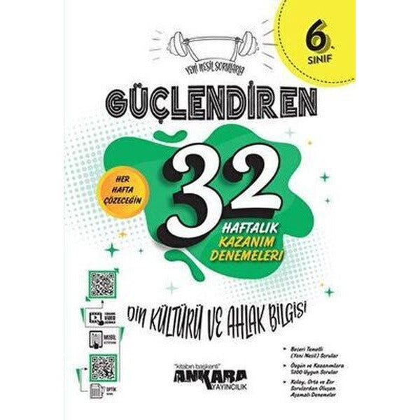 6. Sınıf Din Kültürü ve Ahlak Bilgisi Güçlendiren 32 Haftalık Kazanım Denemeleri