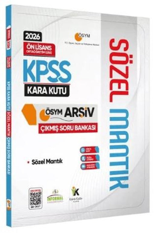 2026 KPSS Önlisans/Ortaöğretim Türkçe Sözel Mantık Kara Kutu ÖSYM Çıkmış Soru Bankası Dijital Çözümlü