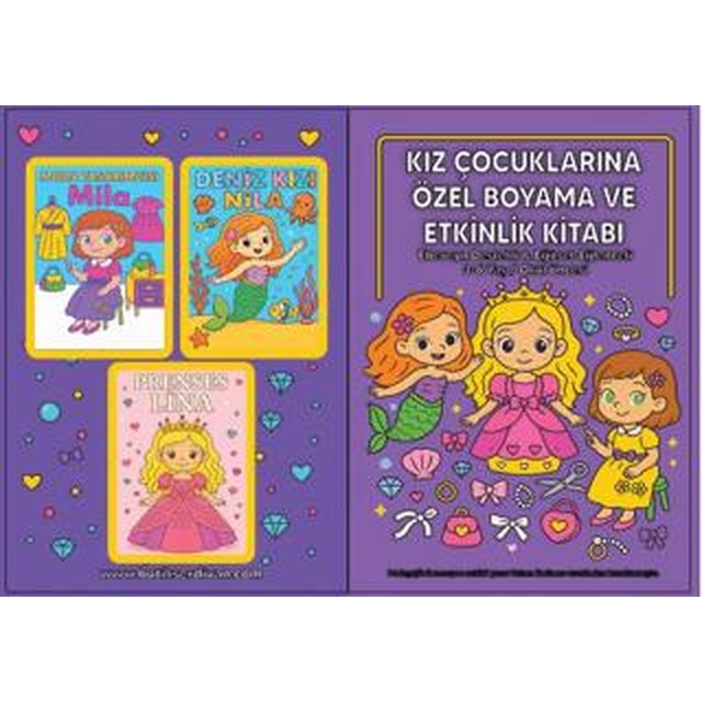 Kız Çocuklarına Özel Boyama ve Etkinlik Kitabı