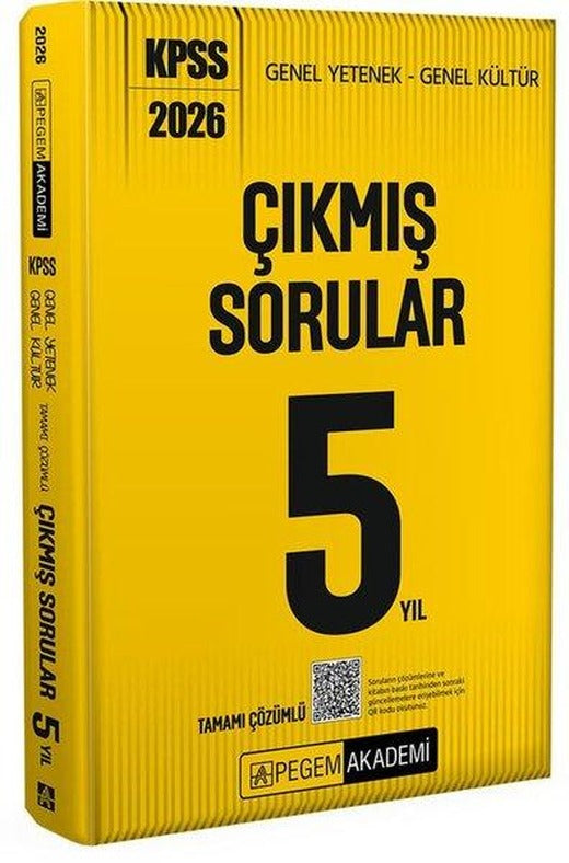 2026 KPSS Genel Yetenek Genel Kültür Tamamı Çözümlü Çıkmış Sorular 5 Yıl | Pegem Akademi Yayıncılık (İnce Kapak)