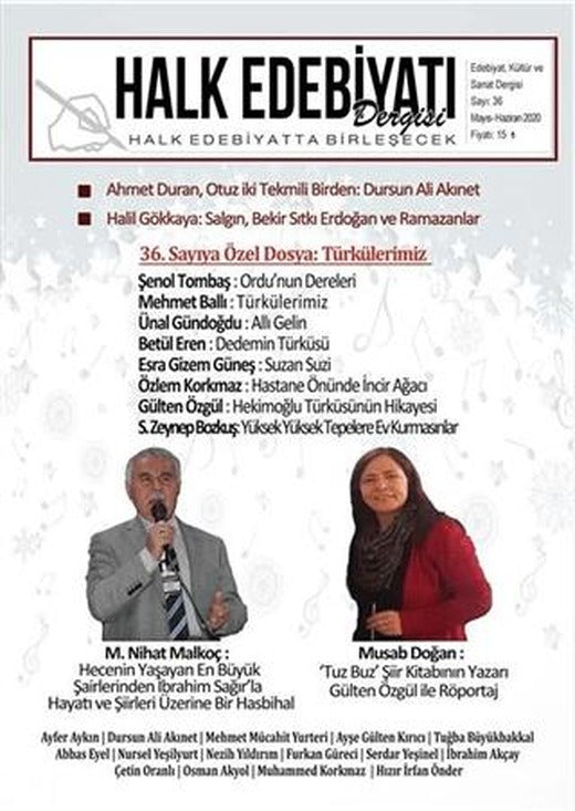 Halk Edebiyatı Dergisi Sayı: 36 Mayıs-Haziran 2020 | Halk Edebiyatı Dergisi Yayınları (Ciltsiz)