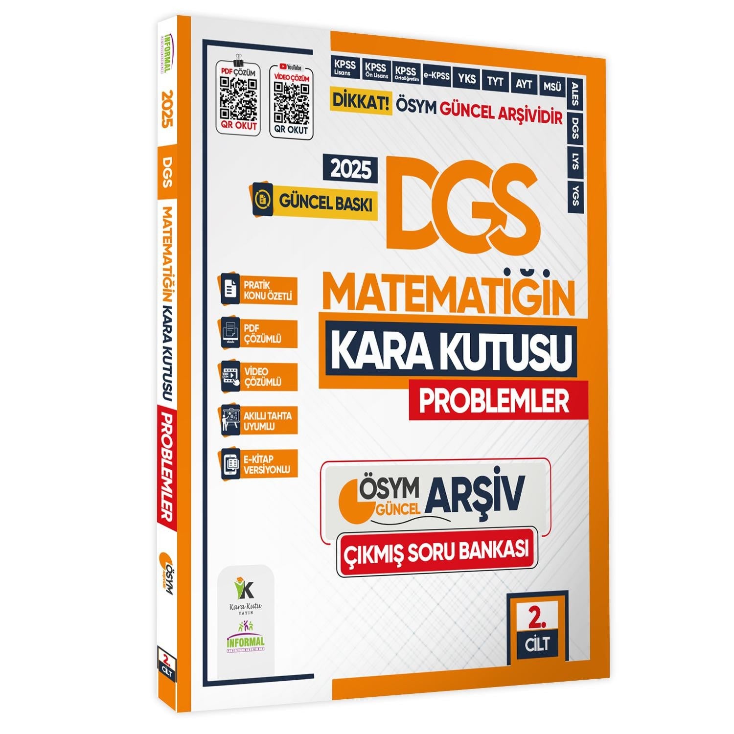 2025 DGS Matematiğin Kara Kutusu 2. Cilt Problem Konu Özetli Dijital Çözümlü ÖSYM Çıkmış Soru Havuzu Bankası