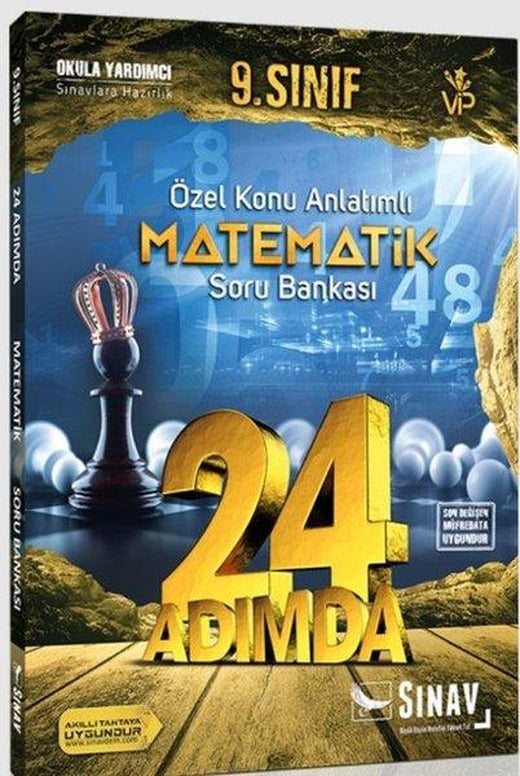 Sınav 9.Sınıf Matematik 24 Adımda Özel Konu Anlatımlı Soru Bankası | Sınav Dergisi Yayınları (İnce Kapak)