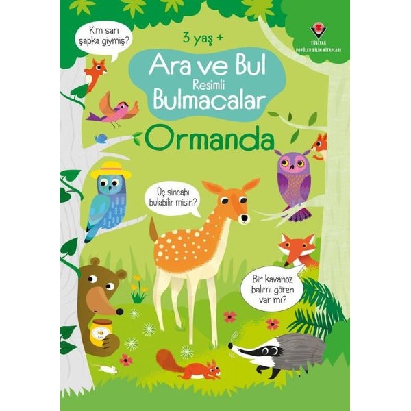 Ormanda - Ara ve Bul Resimli Bulmacalar | Tübitak Yayınları (İnce Kapak)