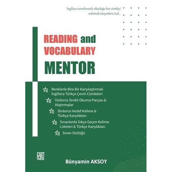 Reading and Vocabulary Mentor | Palet Yayınları (İnce Kapak)