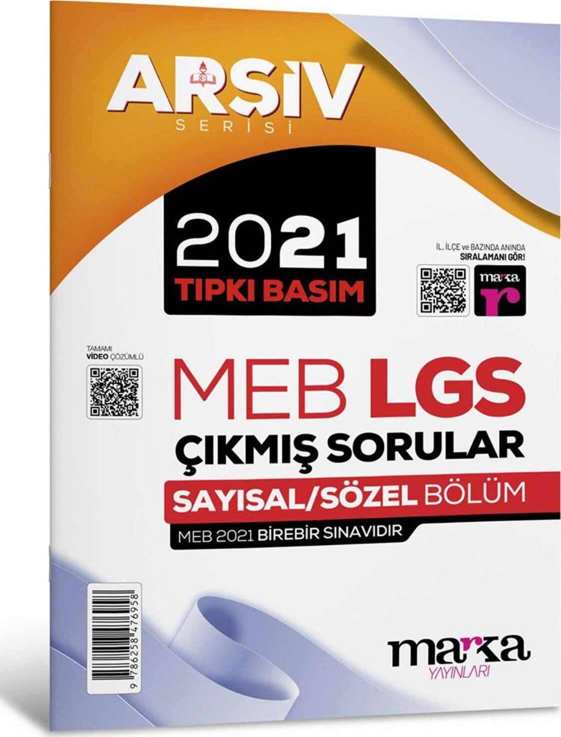 Son 3 Yıl LGS 8. Sınıf Arşiv Serisi Tıpkı Basım Fasikül Fasikül Çıkmış Sorular Tamamı Video Çözümlü | Marka Yayınları (Ciltsiz)