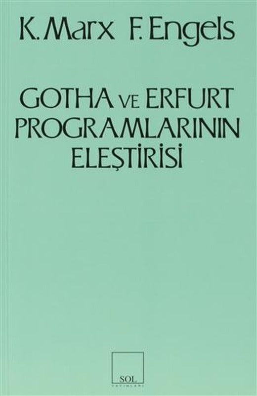 Gotha ve Erfurt Programlarının Eleştirisi