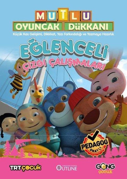 Mutlu Oyuncak Dükkanı Zeka ve Beceri Geliştiren Eğlenceli Etkinlikler | Gong Çocuk (İnce Kapak)