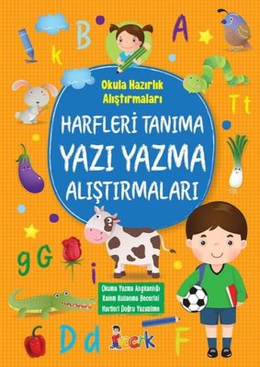 Harfleri Tanıma Yazı Yazma Alıştırmaları - Okula Hazırlık Alıştırmaları | Bıcırık Yayınları