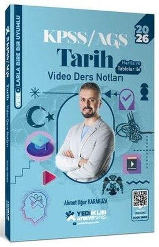 2026 KPSS Genel Kültür Atölye Tarih Video Ders Notları | Yediiklim Yayınları (İnce Kapak)