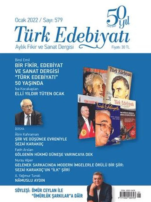 Türk Edebiyatı Dergisi Sayı: 579 Ocak 2022 | Türk Edebiyatı Dergisi (Ciltsiz)