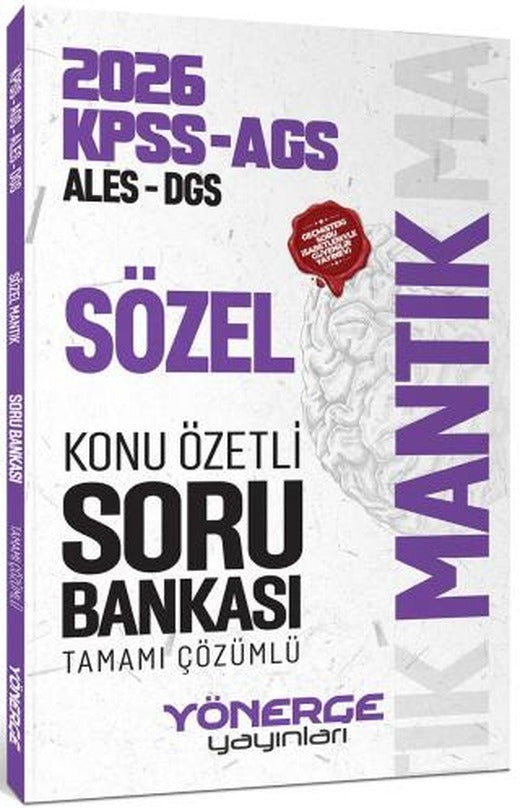 2026 KPSS MEB-AGS ALES DGS Sözel Mantık Konu Özetli Soru Bankası | Yönerge Yayınları (Ciltsiz)