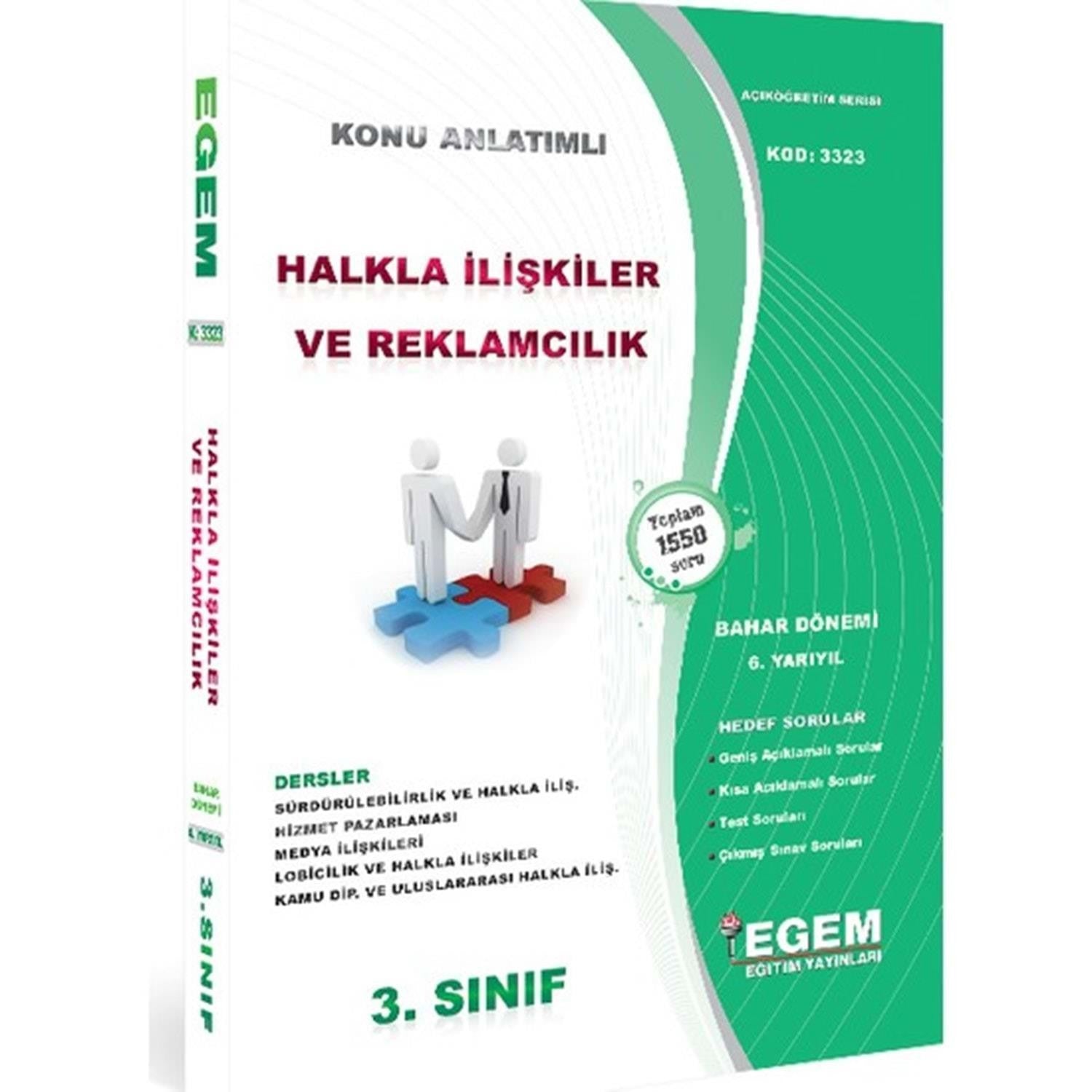 3. Sınıf 6. Yarıyıl Konu Anlatımlı Halkla İlişkiler ve Reklamcılık - Kod 3323