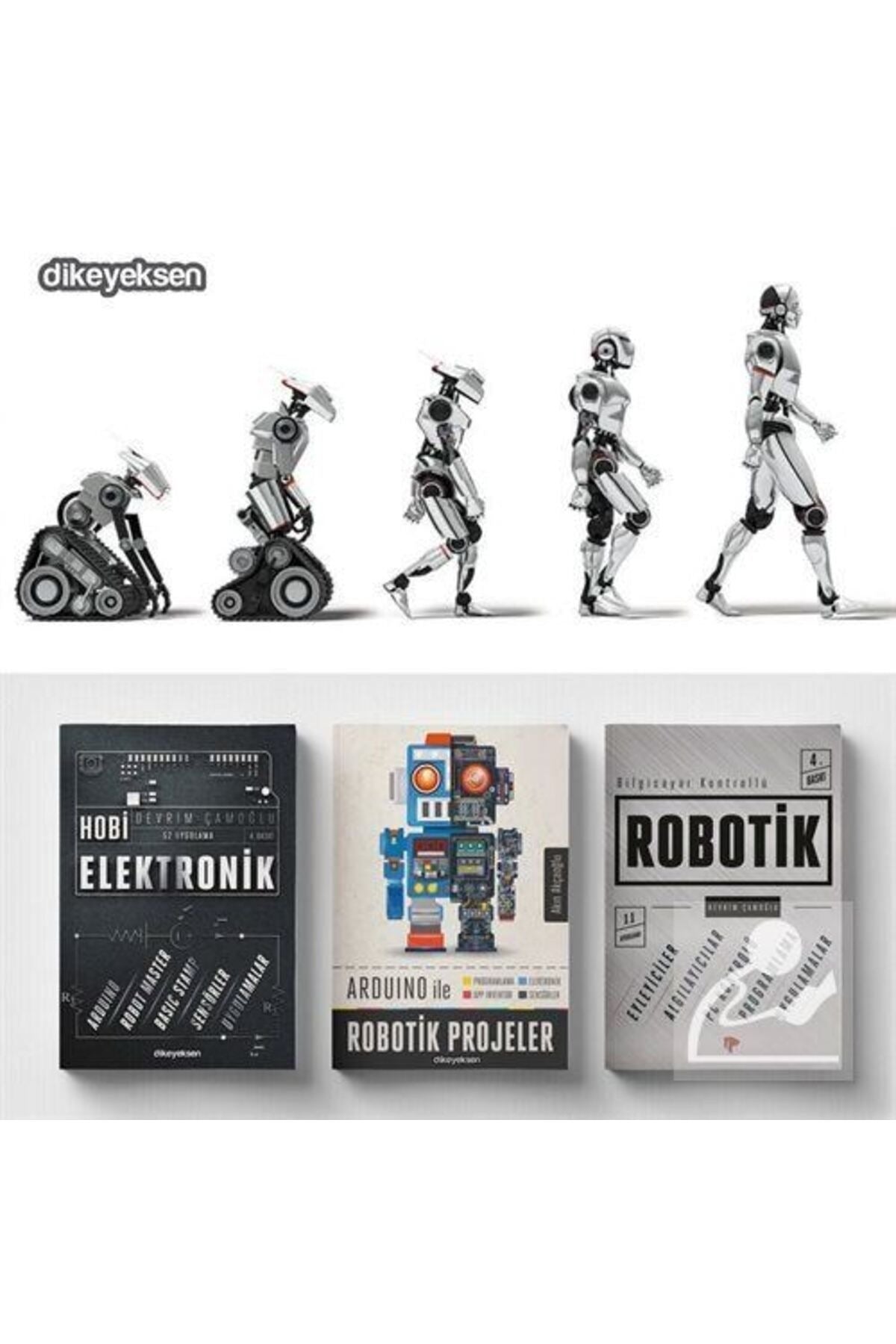 Robot Programlama Seti - 3 Kitap Takım | Dikeyeksen (İnce Kapak)