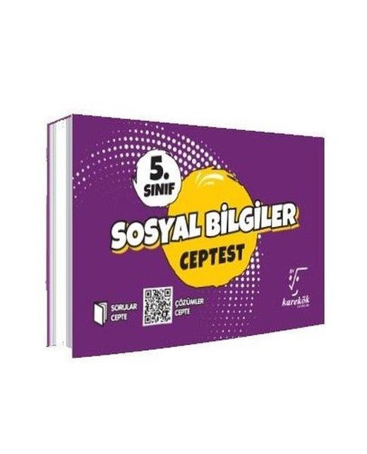 5.Sınıf Cep Test Sosyal Bilgiler | Karekök Eğitim Yayın (İnce Kapak)