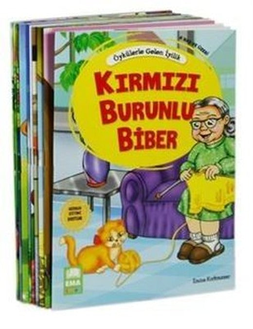 Öykülerle Gelen İyilik Serisi Seti - 6 Yaş ve Üzeri Değerler Eğitimi - 10 Kitap Takım | Ema Çocuk (İnce Kapak)