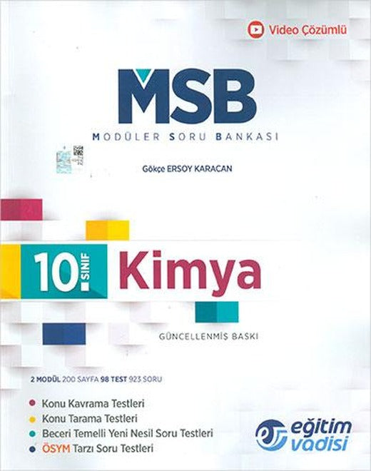 Eğitim Vadisi 10.Sınıf Kimya MSB Modüler Soru Bankası