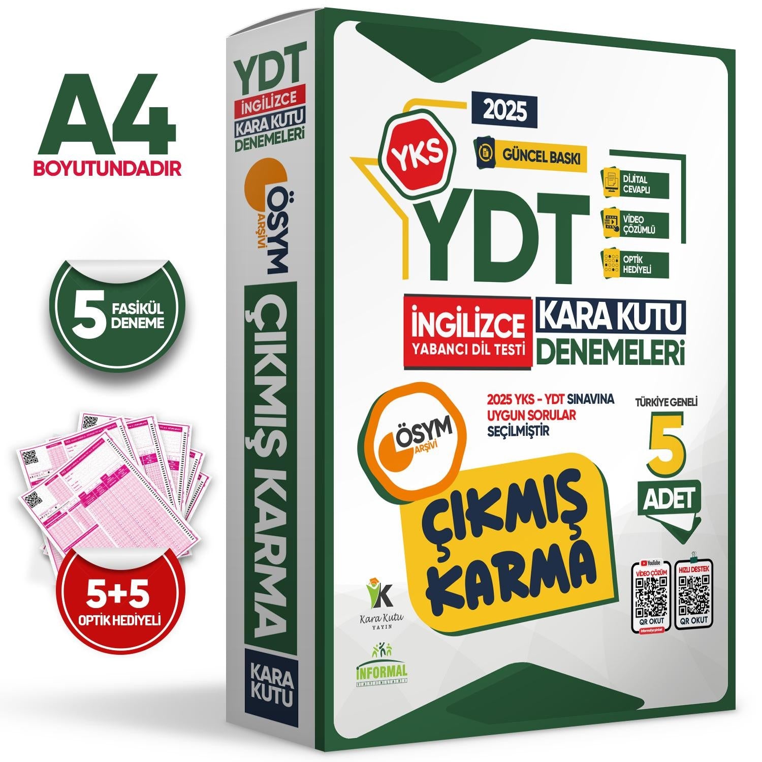 2025 YKS YDT İngilizce ÖSYM Çıkmış Karma Kara Kutu Deneme Paketi 5li Türkiye Geneli Video Çözümlü
