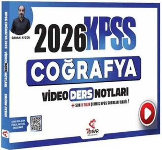 2026 KPSS Coğrafya Video Ders Notları | Tekrar Akademi Yayınları (Ciltsiz)