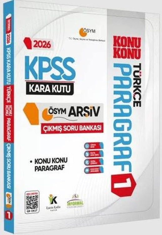 2026 KPSS Türkçenin Kara Kutusu PARAGRAF 1 KONU KONU ÖSYM Çıkmış Soru Bankası Dijital Çözümlü