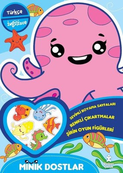 Minik Dostlar Deniz Altında Boyama Kitabı - Türkçe İngilizce | Doğan Çocuk