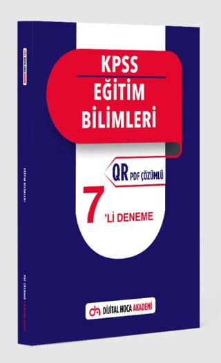 KPSS Eğitim Bilimleri QR PDF Çözümlü 7 'li Deneme | Dijital Hoca (Ciltsiz)  - Resim 1
