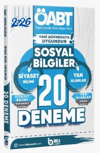 2026 ÖABT Sosyal Bilgiler Yan Alanlar - Siyaset Bilimi 20 Deneme | İnka Uzem (Ciltsiz)  - Resim 1