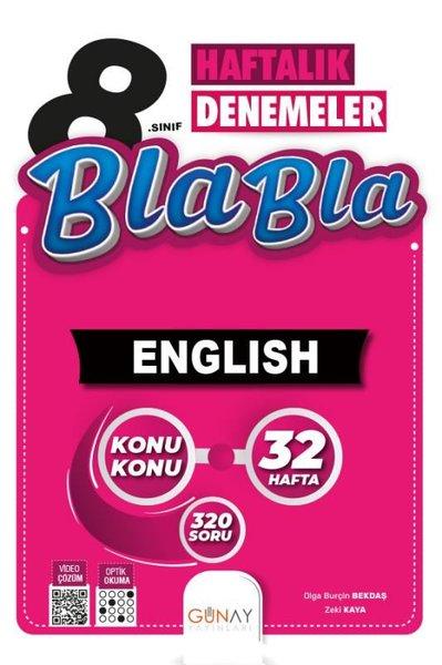 8. Sınıf 32 Haftalık Bla Bla İngilizce Denemeleri | Günay Yayıncılık (İnce Kapak)  - Resim 1
