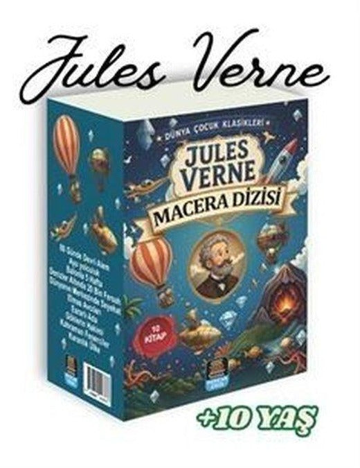 Jules Verne Macera Dizisi Seti - 10 Kitap Takım | Mercan Okul (İnce Kapak)