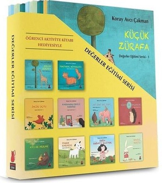 Değerler Eğitimi Serisi-10 Kitap Takım | Kırmızı Kedi (İnce Kapak)