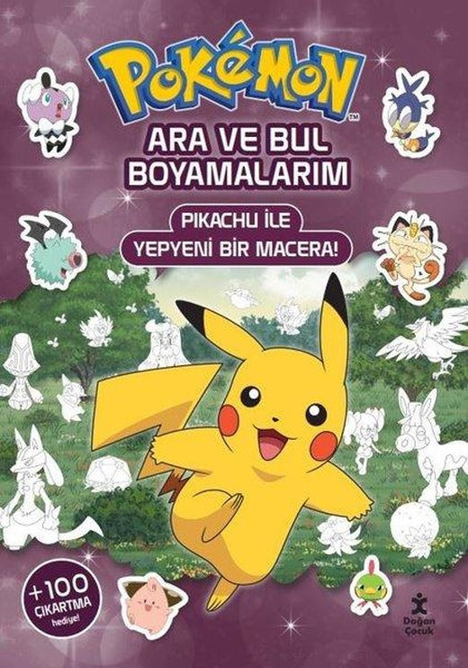 Pokemon - Ara ve Bul Boyamalarım - Pikachu İle Yepyeni Bir Macera! | Doğan Çocuk (İnce Kapak)