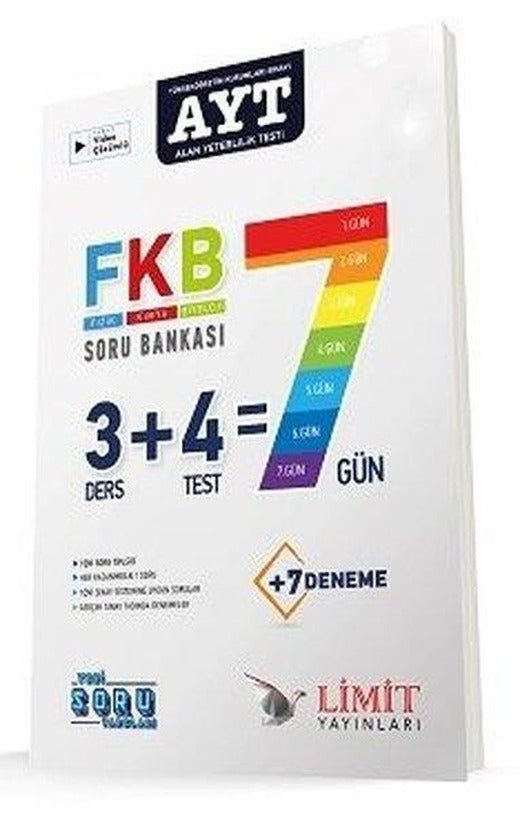 Limit AYT FKB Fizik Kimya Biyoloji Soru Bankası | Limit Yayınları (İnce Kapak)