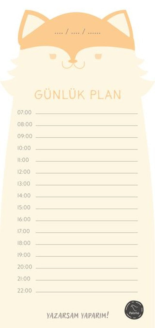 Tilkili Günlük Plan - Bloknot | Paloma Yayınevi