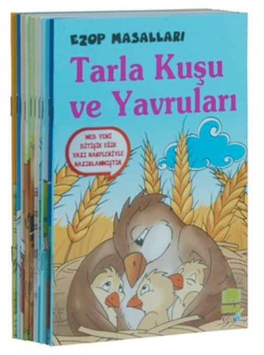 Ezop Masalları Seti - 10 Kitap Takım Küçük Boy | Ema Çocuk