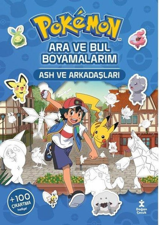 Pokemon - Ara ve Bul Boyamalarım - Ash ve Arkadaşları | Doğan Çocuk (İnce Kapak)