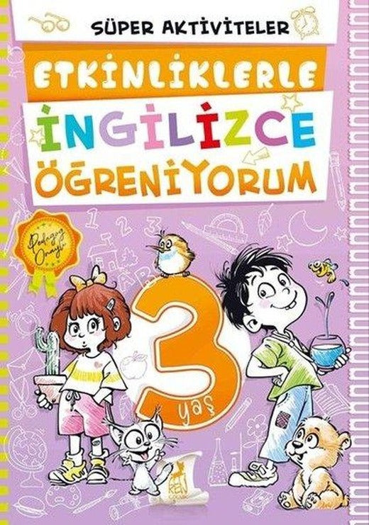 3 Yaş Etkinliklerle İngilizce Öğreniyorum - Süper Aktiviteler | Ren Kitap (İnce Kapak)