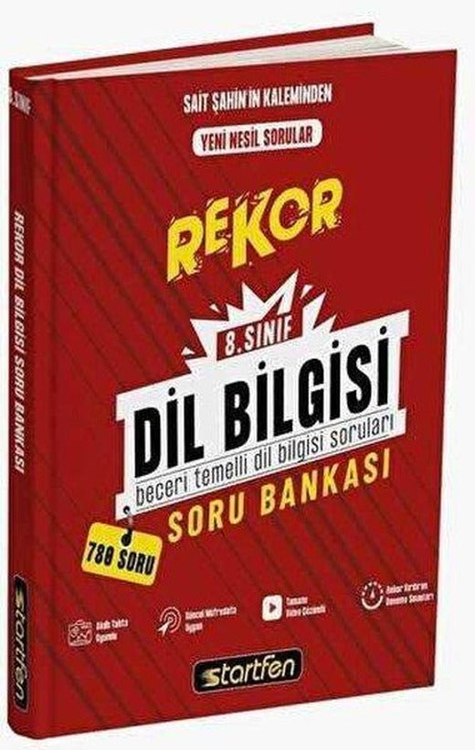 8.Sınıf Dil Bilgisi Rekor Soru Bankası | Startfen Yayınları (İnce Kapak)